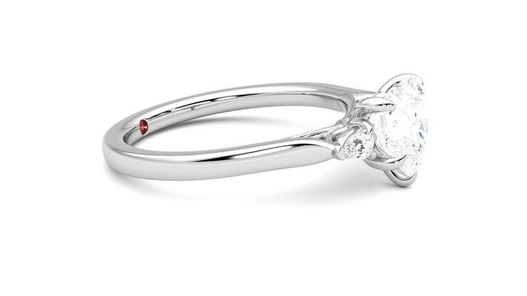 Taylor & Hart Faith Heart Engagement Ring 360 degree image 8