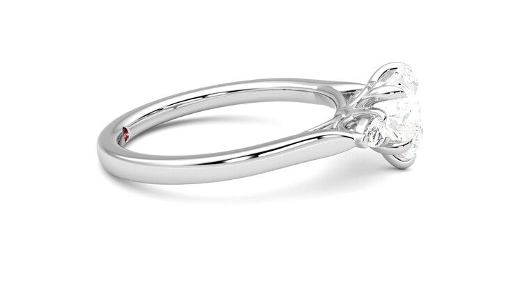 Taylor & Hart Faith Heart Engagement Ring 360 degree image 9