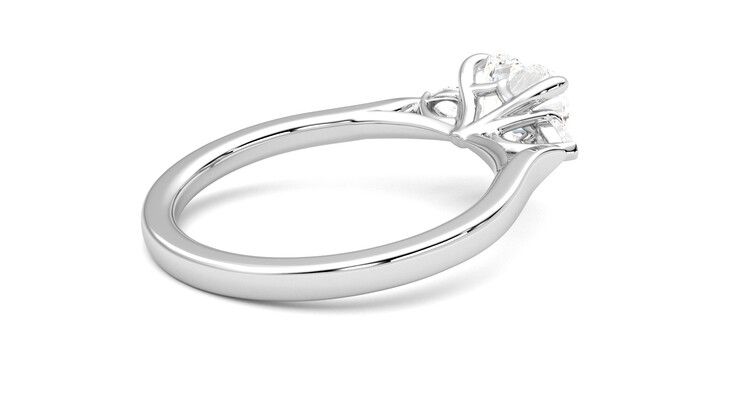 Taylor & Hart Faith Heart Engagement Ring 360 degree image 12