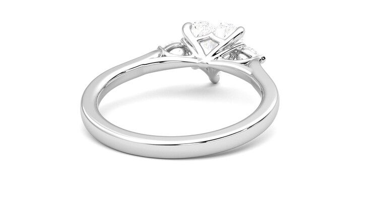 Taylor & Hart Faith Heart Engagement Ring 360 degree image 14