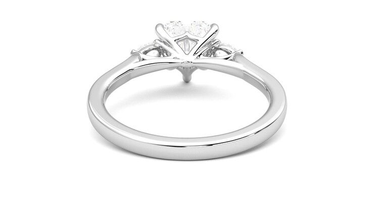 Taylor & Hart Faith Heart Engagement Ring 360 degree image 15