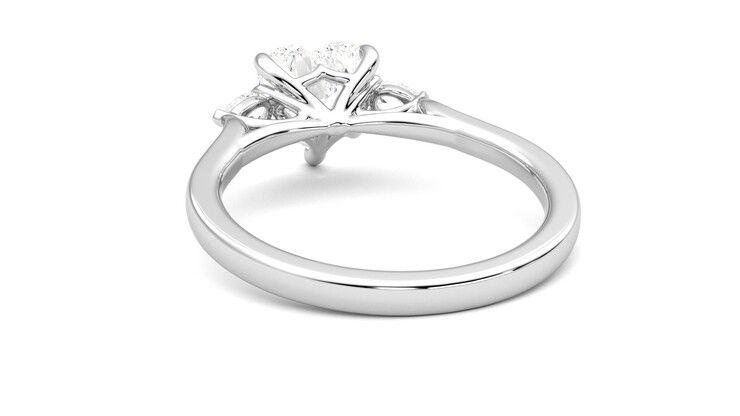 Taylor & Hart Faith Heart Engagement Ring 360 degree image 16