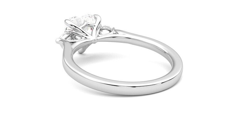 Taylor & Hart Faith Heart Engagement Ring 360 degree image 17
