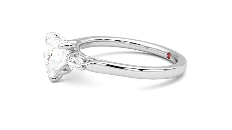 Taylor & Hart Faith Heart Engagement Ring 360 degree image 22