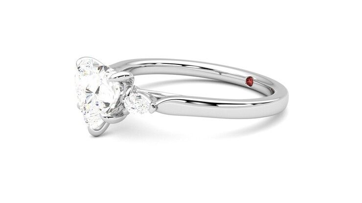 Taylor & Hart Faith Heart Engagement Ring 360 degree image 23