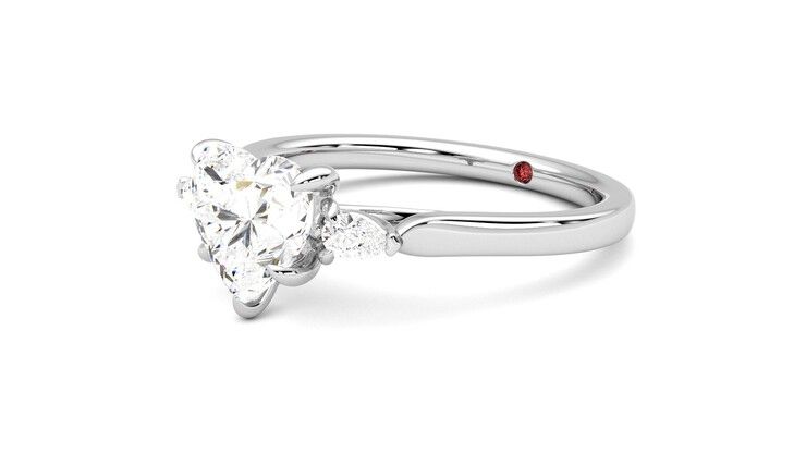 Taylor & Hart Faith Heart Engagement Ring 360 degree image 24
