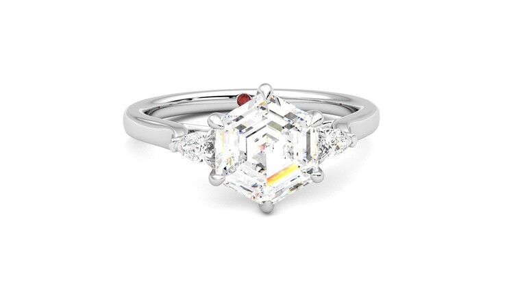 Taylor & Hart Faith Hexagonal Engagement Ring 360 degree image 2