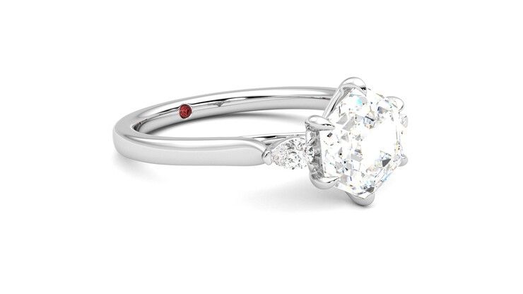 Taylor & Hart Faith Hexagonal Engagement Ring 360 degree image 6