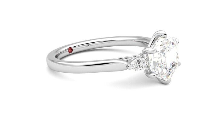 Taylor & Hart Faith Hexagonal Engagement Ring 360 degree image 7