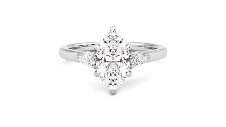 Taylor & Hart Faith Marquise Engagement Ring 360 degree image 0