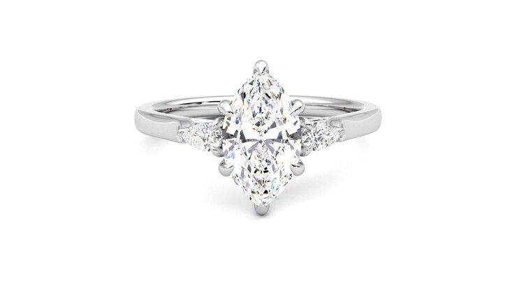 Taylor & Hart Faith Marquise Engagement Ring 360 degree image 1
