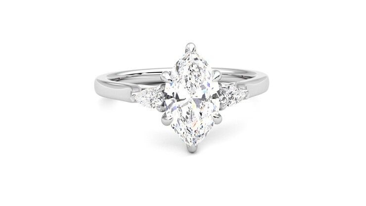Taylor & Hart Faith Marquise Engagement Ring 360 degree image 2