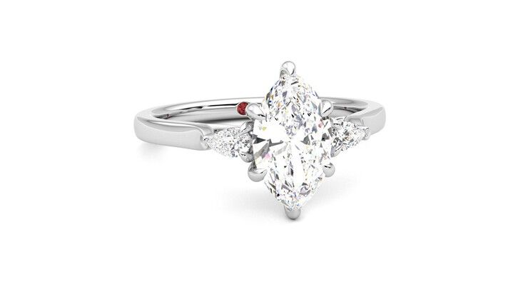 Taylor & Hart Faith Marquise Engagement Ring 360 degree image 3