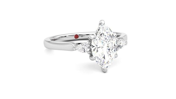 Taylor & Hart Faith Marquise Engagement Ring 360 degree image 4