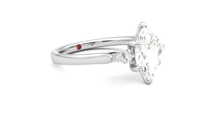 Taylor & Hart Faith Marquise Engagement Ring 360 degree image 6