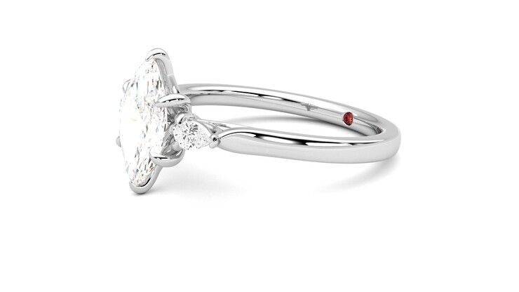 Taylor & Hart Faith Marquise Engagement Ring 360 degree image 23
