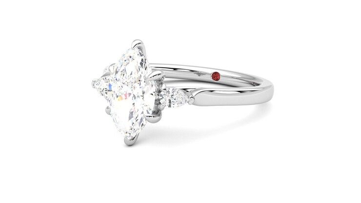 Taylor & Hart Faith Marquise Engagement Ring 360 degree image 25