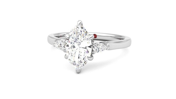 Taylor & Hart Faith Marquise Engagement Ring 360 degree image 27