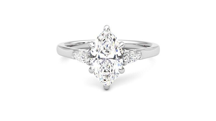 Taylor & Hart Faith Marquise Engagement Ring 360 degree image 29