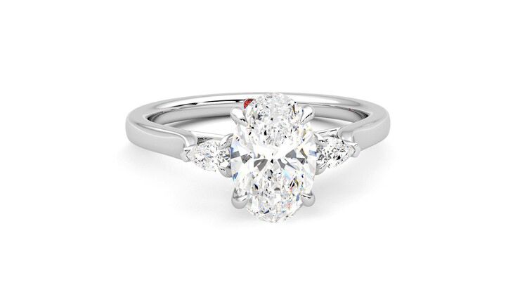 Taylor & Hart Faith Oval Engagement Ring 360 degree image 2