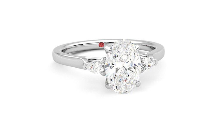 Taylor & Hart Faith Oval Engagement Ring 360 degree image 3