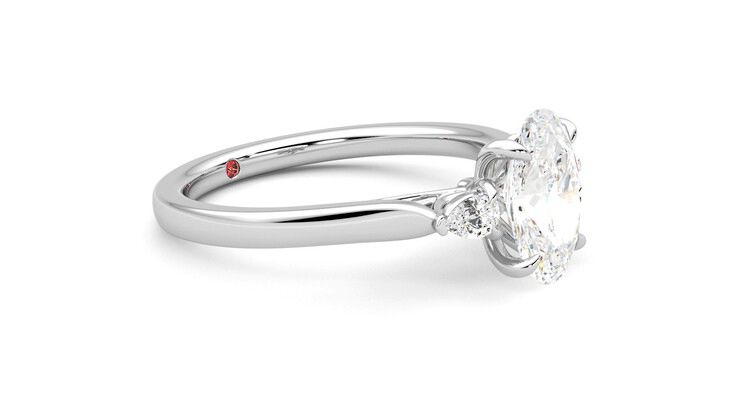 Taylor & Hart Faith Oval Engagement Ring 360 degree image 7