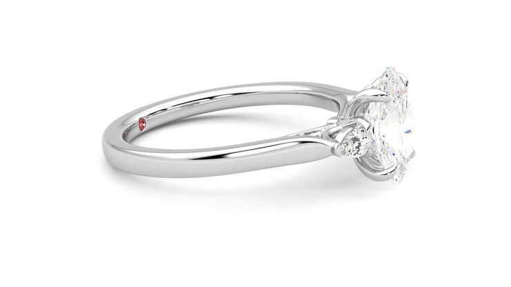 Taylor & Hart Faith Oval Engagement Ring 360 degree image 8