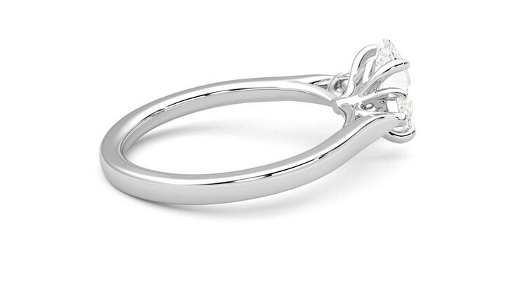 Taylor & Hart Faith Oval Engagement Ring 360 degree image 11