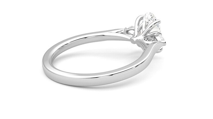 Taylor & Hart Faith Oval Engagement Ring 360 degree image 12