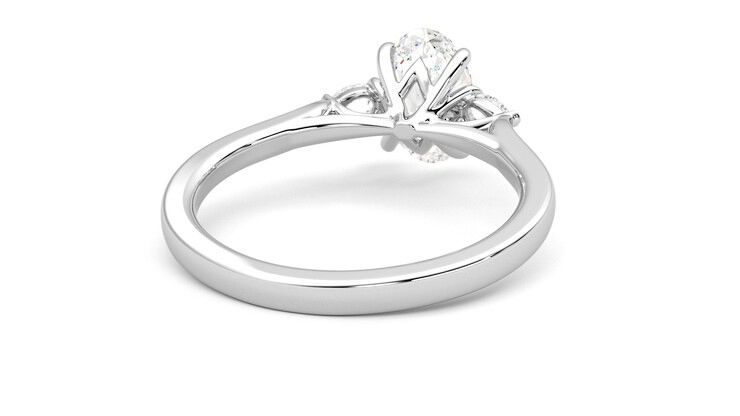 Taylor & Hart Faith Oval Engagement Ring 360 degree image 14