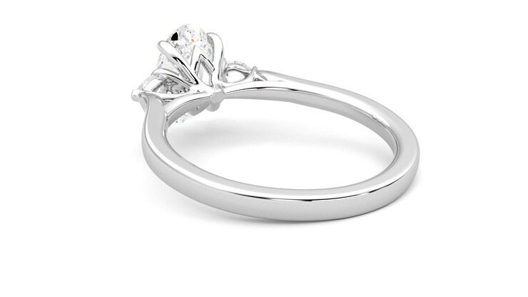 Taylor & Hart Faith Oval Engagement Ring 360 degree image 17