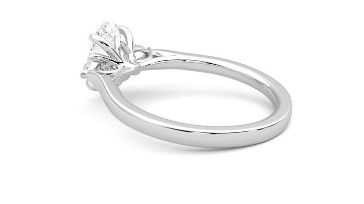 Taylor & Hart Faith Oval Engagement Ring 360 degree image 18
