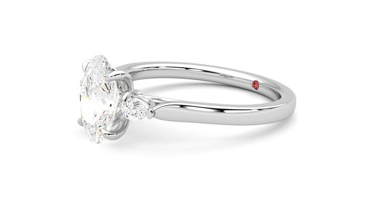 Taylor & Hart Faith Oval Engagement Ring 360 degree image 23