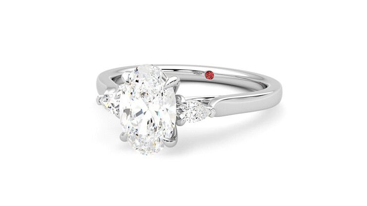 Taylor & Hart Faith Oval Engagement Ring 360 degree image 26