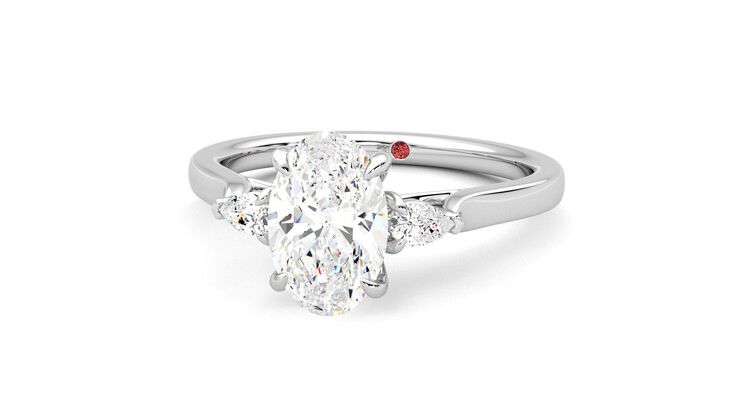 Taylor & Hart Faith Oval Engagement Ring 360 degree image 27