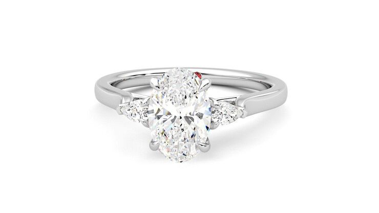 Taylor & Hart Faith Oval Engagement Ring 360 degree image 28