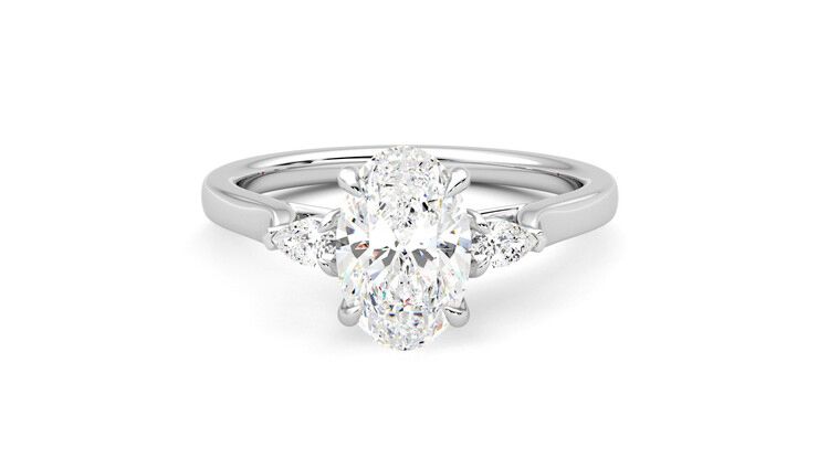 Taylor & Hart Faith Oval Engagement Ring 360 degree image 29