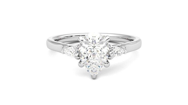 Taylor & Hart Faith Pear Engagement Ring 360 degree image 0