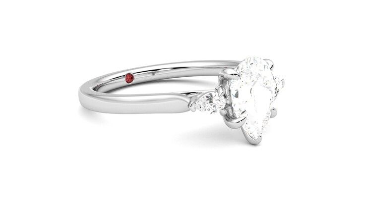 Taylor & Hart Faith Pear Engagement Ring 360 degree image 6