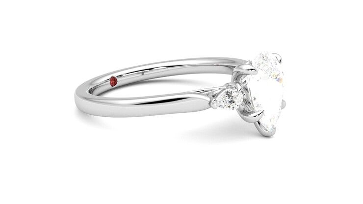 Taylor & Hart Faith Pear Engagement Ring 360 degree image 7
