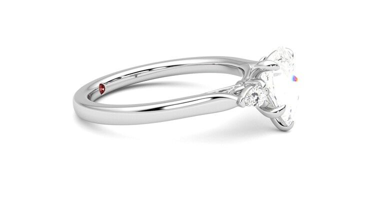 Taylor & Hart Faith Pear Engagement Ring 360 degree image 8