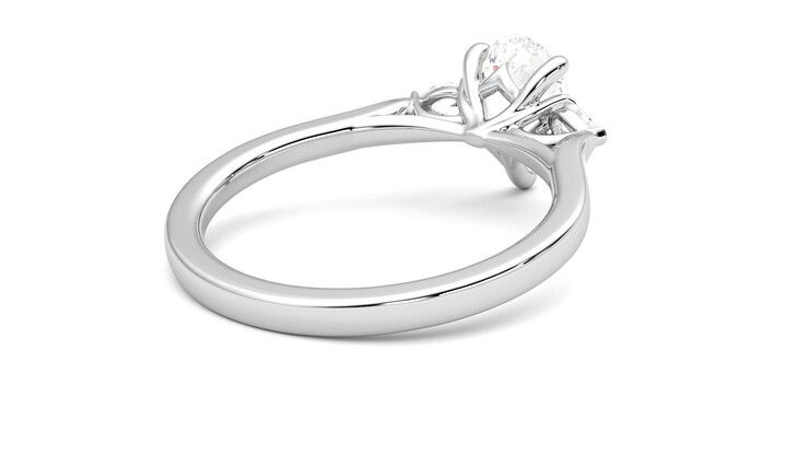 Taylor & Hart Faith Pear Engagement Ring 360 degree image 13