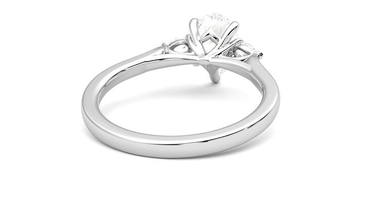 Taylor & Hart Faith Pear Engagement Ring 360 degree image 14
