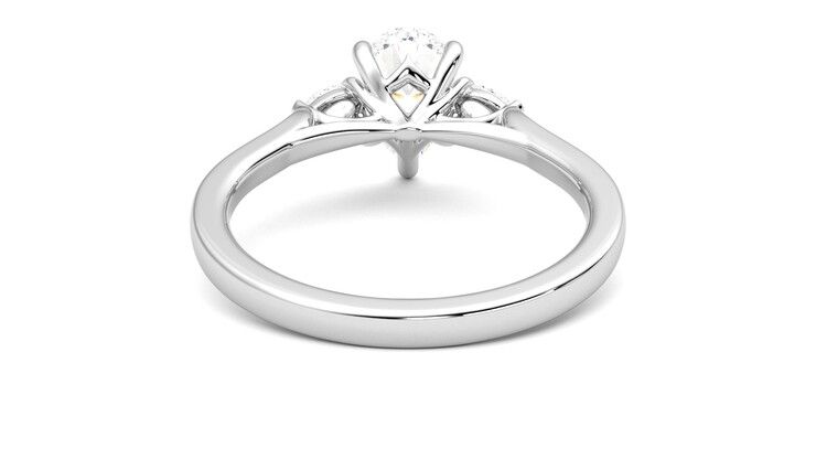 Taylor & Hart Faith Pear Engagement Ring 360 degree image 15