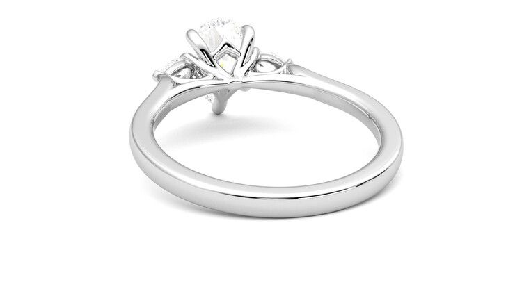 Taylor & Hart Faith Pear Engagement Ring 360 degree image 16