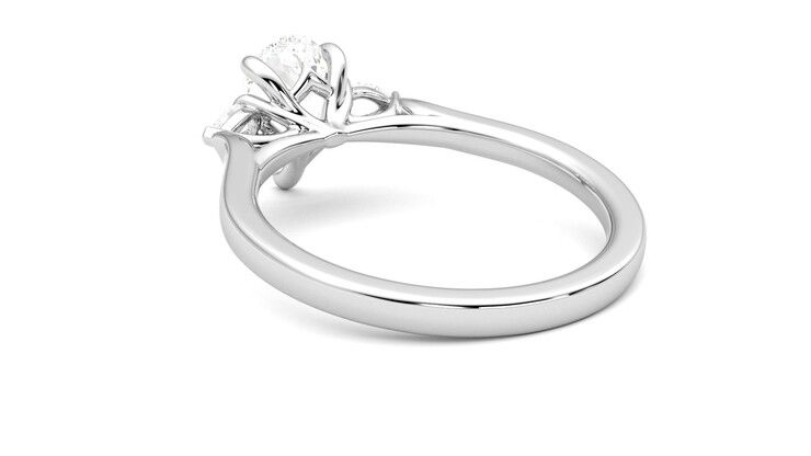 Taylor & Hart Faith Pear Engagement Ring 360 degree image 17