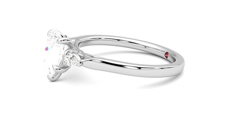 Taylor & Hart Faith Pear Engagement Ring 360 degree image 22