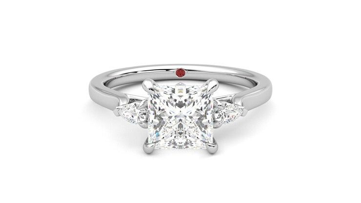 Taylor & Hart Faith Princess Engagement Ring 360 degree image 0