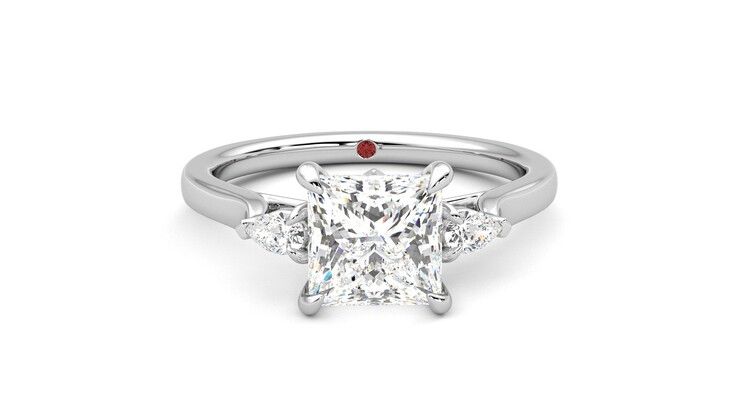 Taylor & Hart Faith Princess Engagement Ring 360 degree image 1