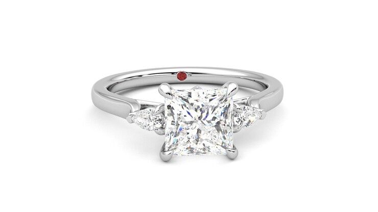 Taylor & Hart Faith Princess Engagement Ring 360 degree image 2